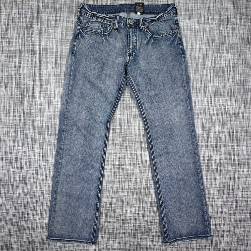 Buffalo David Bitton Mens 32 Jeans Straight Leg Cotton Flap Pocket Distressed